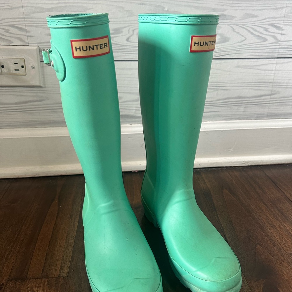 Hunter Green Rain Boots